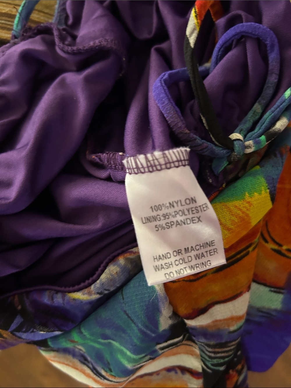 Rumours Print Cowl Neck Slip Dress in Multicolor - Picture 7 of 8